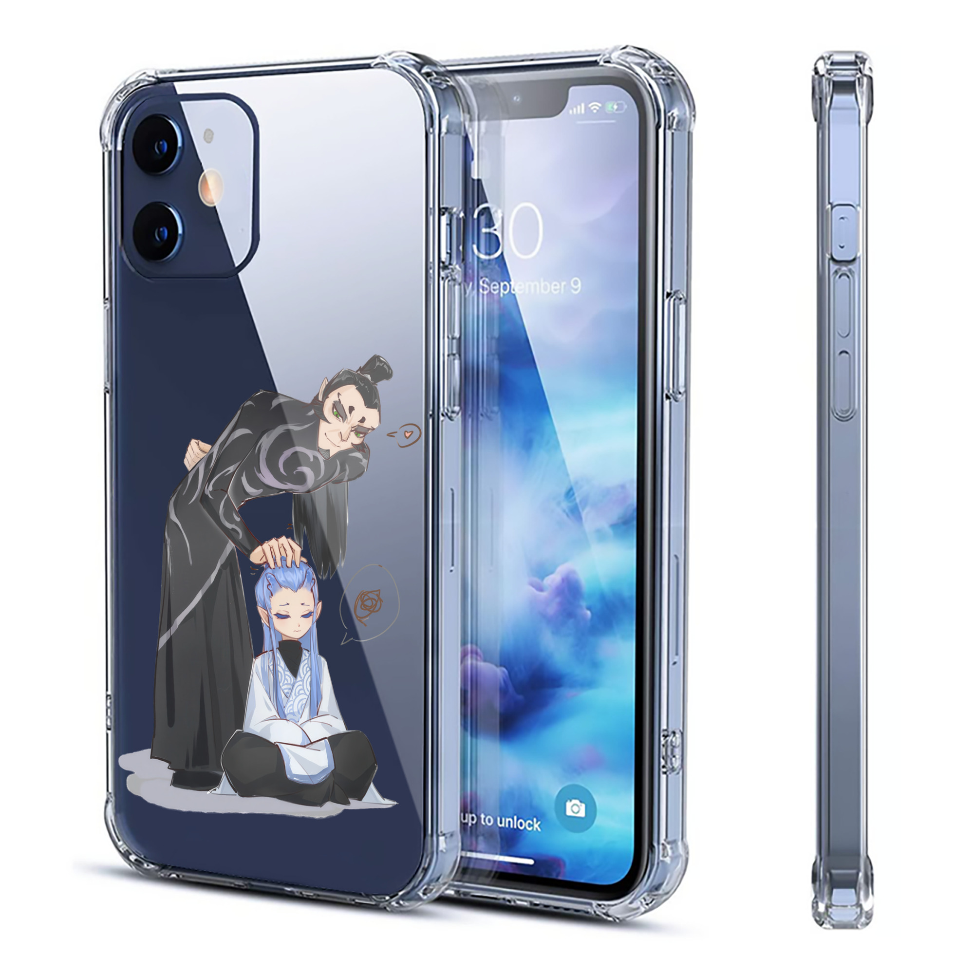 （画像用） Ne Zha 2 ナタ 魔童の大暴れ 【iPhone 12シリーズ対応】透明スマホケース（クリアソフトケース）